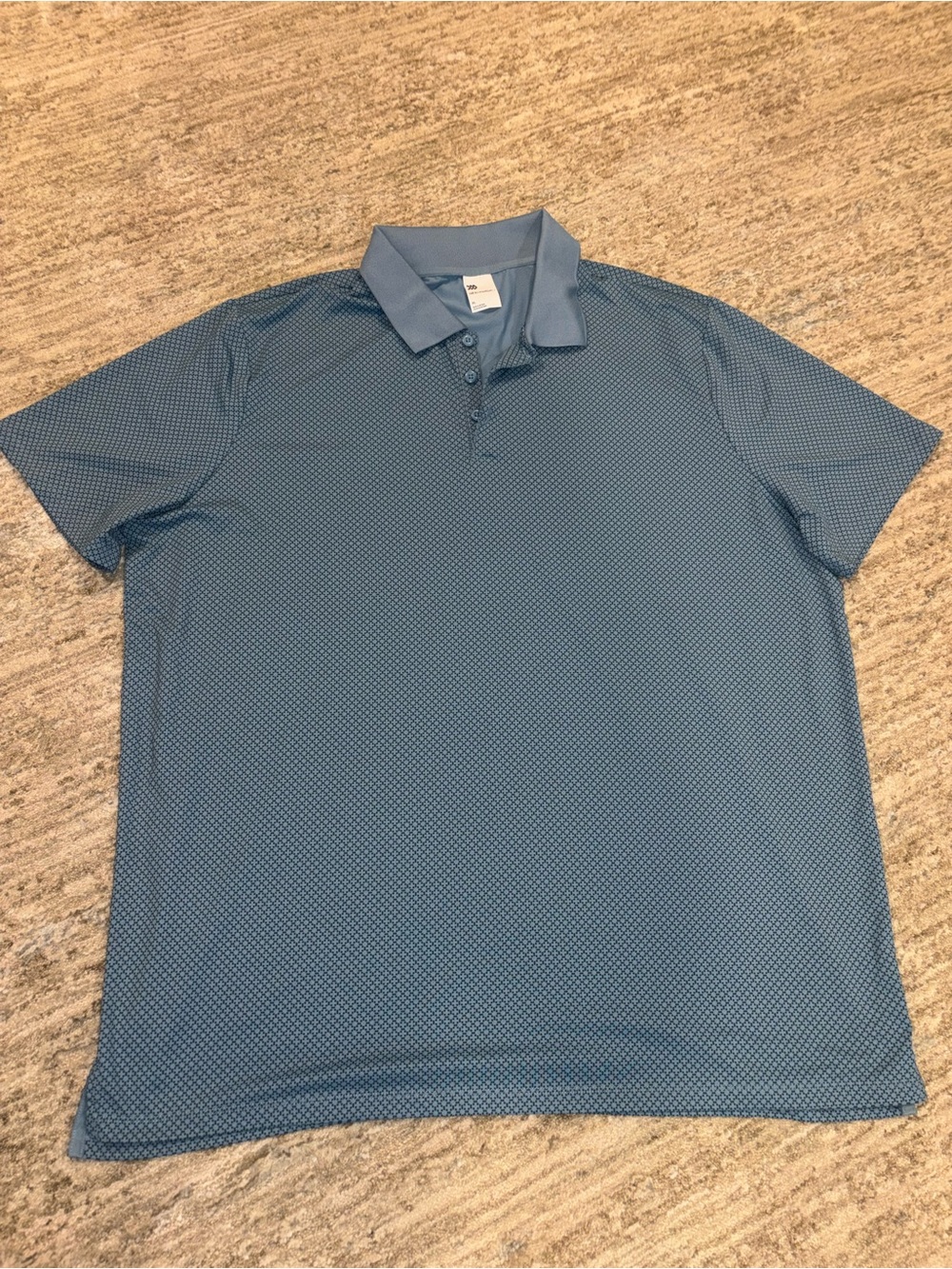 all in motion Teal-Blue Microdot Polo